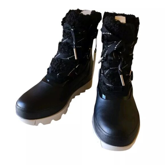 Sorel Shoes - SOREL Joan of Arctic Next Lace Up Snow Boots WP Black Leather Women's Size 9.5